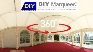 How To Put Up Curtains In a DIY Marquee - (360 degree video)