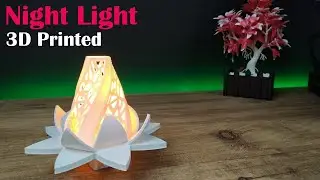 3D Printed Stylish Radiant Blossom Night Light 💡