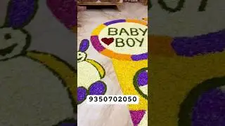 baby boy welcome flower decoration,baby welcome flower decoration ideas #birthdayparty #balloon