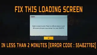PUBG LOADING SCREEN FIX NO VPN ✅ [ERROR CODE:554827782] | UNABLE TO CONNECT TO SERVER 😡 [ MALAYALM ]