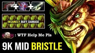 THAT'S HOW 9K BRISTLEBACK SOLO MID AGAINST INVOKER 100% Got Out of Control 7.27 IMBA DotA 2