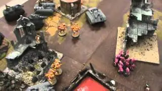 Warhammer 40k BatRap battle turn 1/4 6th Edition Chaos Space Marines/Daemons VS Tau/Imperial guard