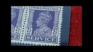 British India Stamps | King George VI | KGVI | Two and a half annas | British India | Colonial Era |
