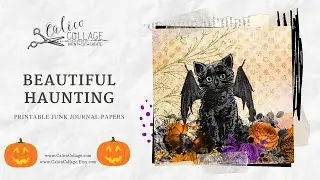 Halloween Junk Journal | Beautiful Haunting Junk Journal Papers | CalicoCollage