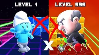 SMURFIZINHO VS GARGAMEL | PROIBIDO QUEBRAR BLOCOS NO STUMBLE GUYS (A CADA PARTIDA TROCA O MAPA)