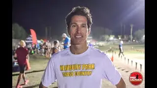 Newbury Park cross country coach Sean Brosnan at 2020 Desert Twilight XC Festival