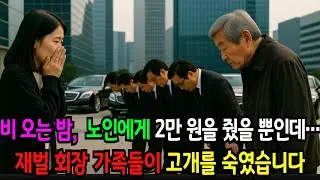 비오는 밤, 노인에게 2만원을 줬을 뿐인데 재벌 회장 가족들이 고개를 숙였습니다 | 오디오북 | 감동사연 | 노후사연 | 시니어사연 | 사이다사연 | 사연채널 | 눈물사연