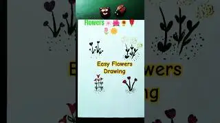 How to Draw Easy Flowers🌸🌺🌻🌹Quick#creativecraftschool#shorts#youtubeshorts#drawing#art#artforkids