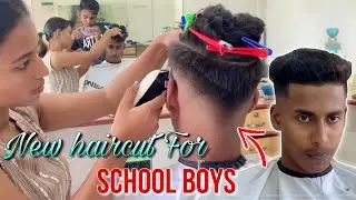 Boys New Hairstyle 2023 // By Girl Barber 💈 miss barber