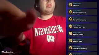 Alec Lueders reacts to wheel of fortune and jeopardy