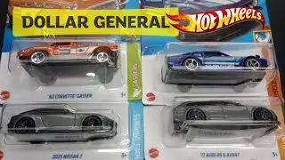 Unboxing NEW 2023 Dollar General Exclusive Hot Wheels! Corvette Gasser, Nissan Z, RS 6, Maverick!