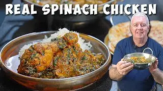 Chicken with Spinach (Palak Chicken)  Simple Home Style Curry