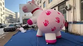 Digital Inflatables Cartoon Characters Horse Mascot for Advertising Decorations