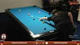 Melanie S&uuml;ssenguth v Sabine Kamplade | Round Robin | Ladies GP 9-ball 2017 | BC Colours D&uuml;sseldorf