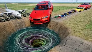 Big & Small Cars vs Giant Pit #6 &ndash; BeamNG.Drive