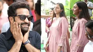 See Jr Ntr Reaction Towards Wife Lakshmi Pranathi at #ntr31 Movie Launch Event