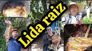 Lida raiz com muita boia boa #pescaria #pesca carpa assada 