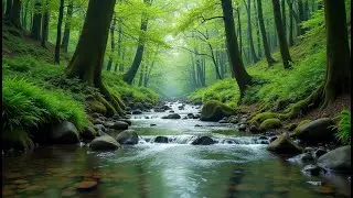 Forest Ambience - Birds Singing & Beautiful Stream Sounds for Peaceful Sleep,Deep Rest,Medicine ASMR