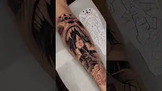 Madara & Kurama Tattoo || NARUTO #tattoo #anime #trending #popular #cool #naruto #shorts #phonk