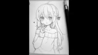 Little girl #cutebaby #cooldrawing # drawing