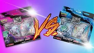 Shadow rider calyrex vmax VS Ice rider calyrex vmax league battle deck *TABLETOP GAMEPLAY*