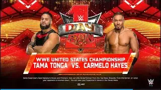 Carmelo Hayes vs Tama Tonga for the US Championship in WWE 2K25!!