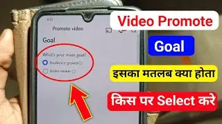 promote video goals what's your main goal audience growth video views
