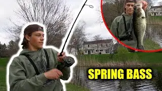 Early Spring Pond Hopping for these HUNGRY BASS!!