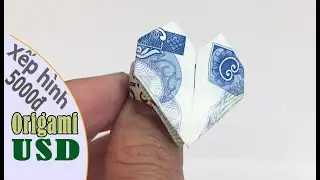 cách xếp nhẫn trái tim bằng tiền / gấp trái tim bằng tiền