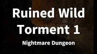 Diablo 4 Ruined Wild Torment 1 Nightmare Dungeon