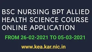 BSc NURSING BPT ALLIED HEALTH SCIENCE COURSE ONLINE APPLICATION II START FROM TODAY II