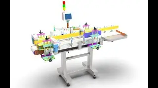 3D design of automated labeling machine