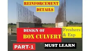 DESIGN OF BOX CULVERT | DETAILED EXPLANATION | step by step construction of BOX CULVERT