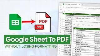 How to Convert Google Sheets to PDF Document