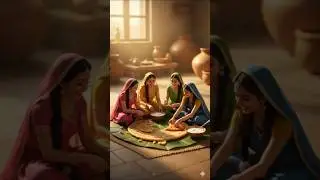 Tiny Girls Cooking Giant Aloo Paratha 🫓✨