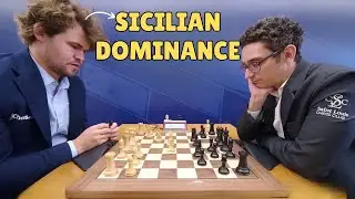 Magnus Carlsen's Unreal Dominance in Sicilian vs Fabiano Caruana