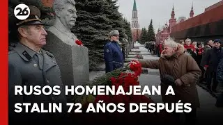 Rusos homenajean a Stalin a 72 años de su fallecimiento