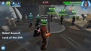 Darth Revan (Zaalbar Omicron) vs Rogue One (Raddus Omicron) |3v3 Grand Arena SWGOH|