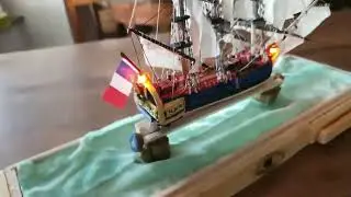 Handmade/scratch built French 18th Century Tall Ship Model Courageus