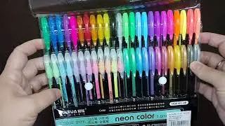 Canetas Gel Neon Color Chinesas 48 cores - Resenhando