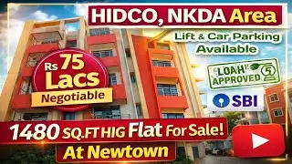 P-28, Ready to move 1480 SQ.FT 3BHK HIG flat is available in Newtown at Rs. 75 Lacs (Negotiable).