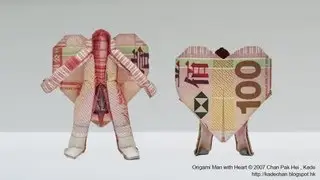 How to fold Origami Man With Heart 摺紙負心漢教學 (Kade Chan)