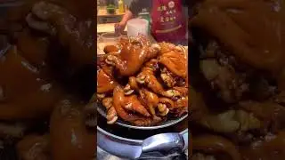 Chinese street food braised pig feet #shorts #streetfood
