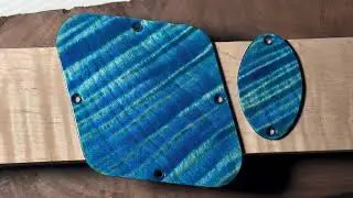 River Blue / Laguna curly maple backplates for a PRS McCarty 594