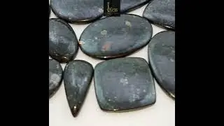 Natural Nuummite Cabochon Gemstone, Black Nuummite, Nummite stone, Nummite Gemstone, Nuummite cabs.