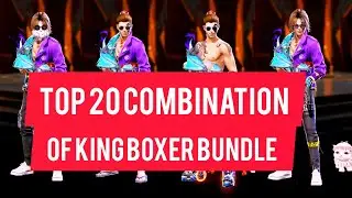 TOP 20 BEST DRESS COMBINATION WITH KING BOXER BUNDLE #FreeFireFaison #ffcombo #freefirecombo #viral 