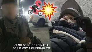 ¡El NENE NO APRENDE! Palazo con la moto en la calle y la bronca de mamá por la intervención policial