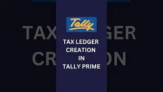 tax ledger creation in tally prime #gst #cgst #sgst