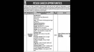 PESCO JOB| Advertisement