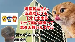 【Quick1】１分で作れるのに販売終了！？革新的なのに全然流行らなかったカップ麺 #猫マニ #猫ミーム